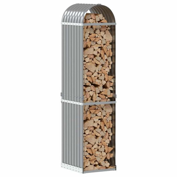 vidaXL Vedholder lysegrå 40x45x170 cm galvanisert stål