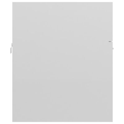 vidaXL Servantskap høyglans hvit 80x38,5x46 cm sponplate