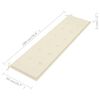 vidaXL Hagebenk med kremhvit pute 175 cm heltre teak