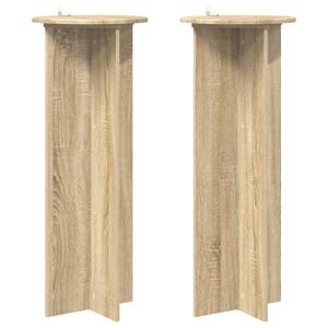 vidaXL Planteholder 2 stk. Sonoma eik &Oslash;40 x 100 cm Konstruert tre