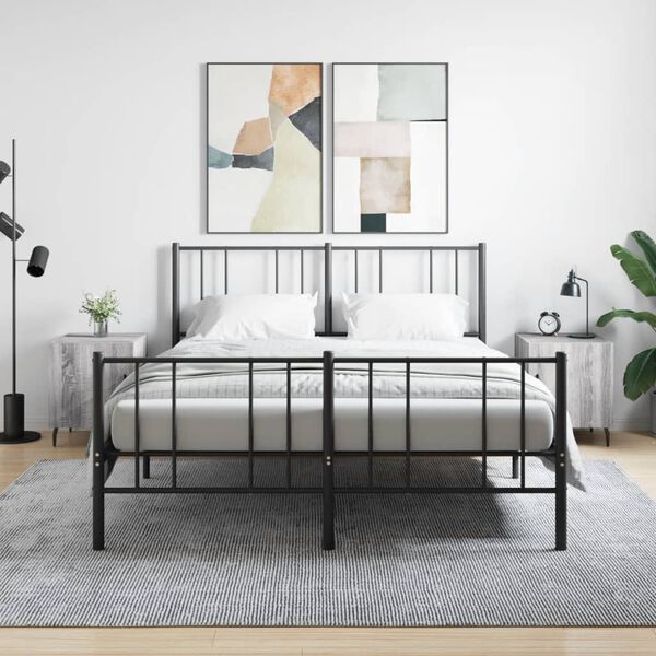 vidaXL Nattbord 2 stk gr&aring; sonoma 40x40x50 cm konstruert tre