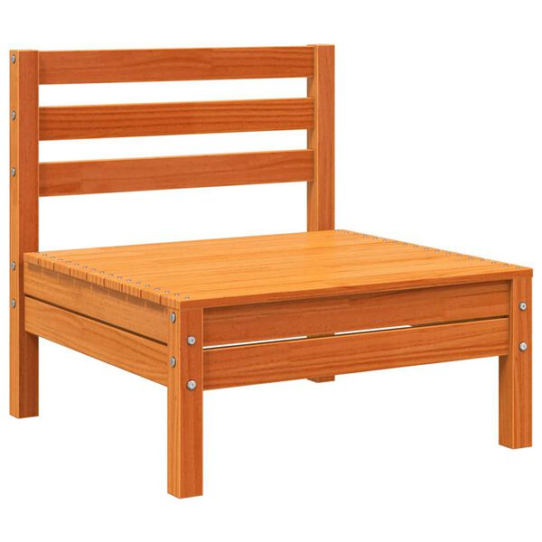 vidaXL Utendørs hjørnesofaer uten armlener 2 stk voksbrun heltre furu