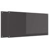 vidaXL Kj&oslash;kkenbenkplate 2 pcs M&oslash;rkegr&aring; 120 x 60 cm herdet glass