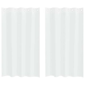 vidaXL Voile Gardin 2 stk. Hvit 175 x 140 cm Polyester