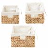 vidaXL Oppbevaringskurver 3 pcs Naturlig 40 x 30 x 18 cm Vannhyasint