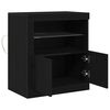vidaXL LED sideboard Svart 60,5 x 37 x 67 cm Konstruert tre