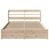 vidaXL Sengeramme med hodegavl 140x200 cm heltre furu