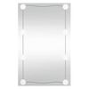 vidaXL Veggspeil med LED-lys 40x60 cm glass rektangel
