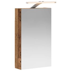 vidaXL Baderomsspeilskap Gammelt tre 30 x 10,5 x 50 cm Konstruert tre