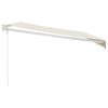 vidaXL Uttrekkbar markise kremhvit 4x3 m stoff og aluminium