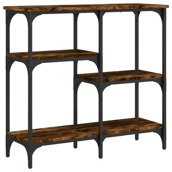 vidaXL Konsollbord røkt eik 80x29x75 cm konstruert tre