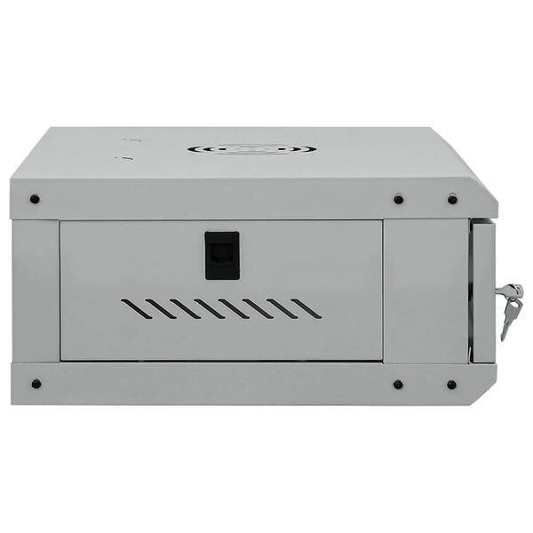 vidaXL Nettverkskabinett med lagring Grå 53 x 35 x 21 cm Stål