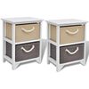 vidaXL Nattbord 2 stk tre