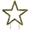vidaXL Julelysdekorasjon med pigger stjerne 80 LEDs 60 cm