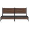 vidaXL Sengeramme i metall uten madrass brun eik 183x213 cm