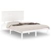 vidaXL Sengeramme uten madrass hvit 120x200 cm heltre furu
