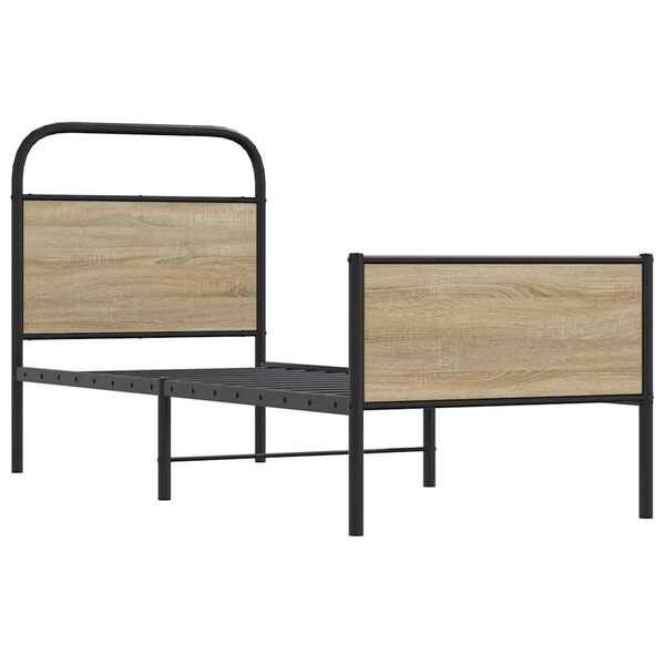 vidaXL Sengeramme uten madrass sonoma eik 80x200 cm konstruert tre