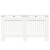 vidaXL Radiator Deksel H&oslash;yglanset hvit 152 x 19 x 81,5 cm