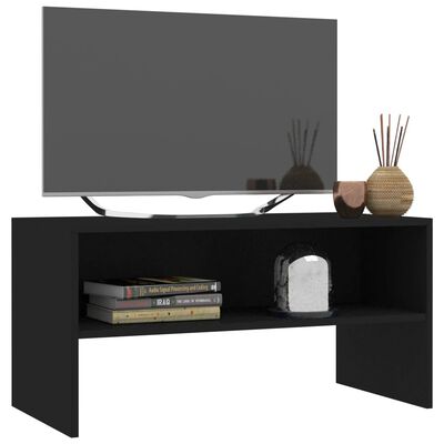 vidaXL TV-benk svart 80x40x40 cm konstruert tre