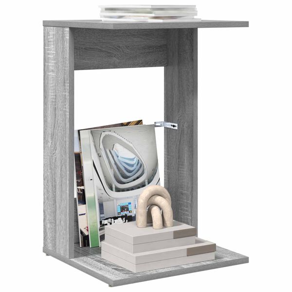 vidaXL Sidetabell Gr&aring; Sonoma 40 x 38 x 62,5 cm Konstruert tre