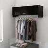 vidaXL Garderobe svart 100x32,5x35 cm konstruert tre