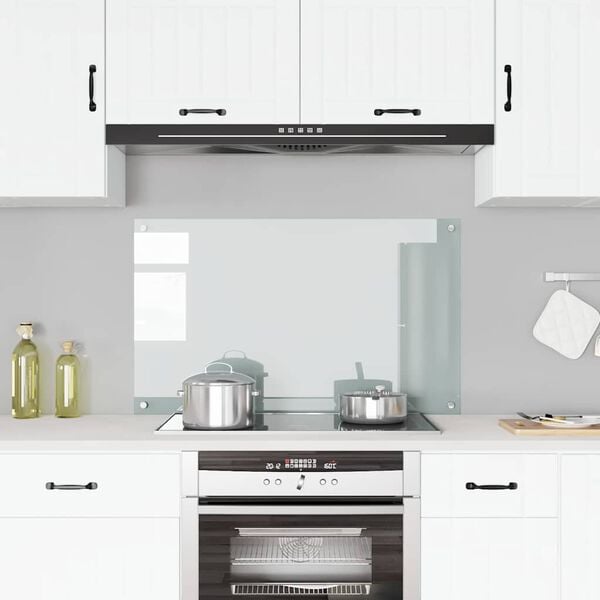 vidaXL Kjøkkenplate gjennomsiktig 100x60 cm herdet glass