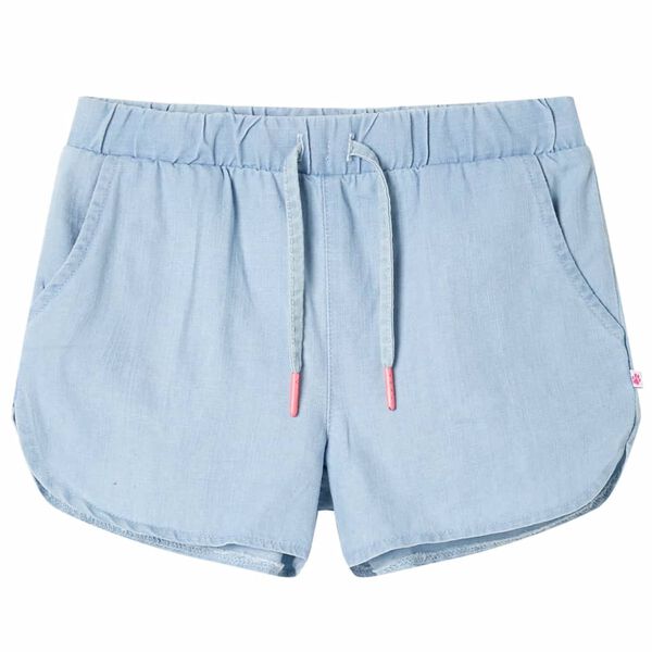 Barneshorts myk denimbl&aring; 128