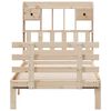 vidaXL Seng med bokhylle uten madrass 75x190 cm heltre furu