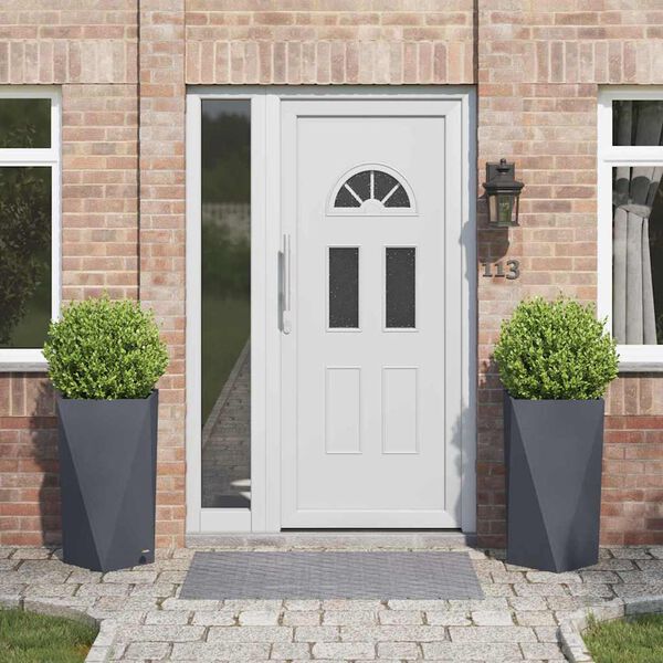 vidaXL Plantekassed 2 pcs Antrasitt 40 x 40 x 75 cm St&aring;l