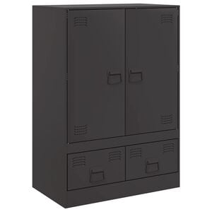 vidaXL Highboard svart 67x39x95 cm st&aring;l