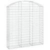 vidaXL Gabionkurv buet 150x30x160/180 cm galvanisert jern