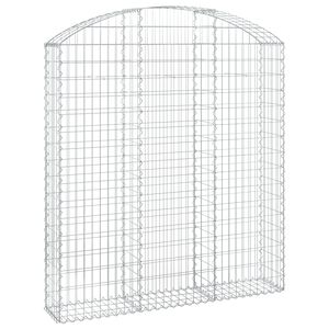 vidaXL Gabionkurv buet 150x30x160/180 cm galvanisert jern