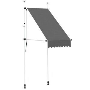 vidaXL Manuell uttrekkbar markise 100 cm antrasitt