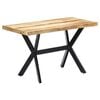 vidaXL Spisebord 120x60x75 cm grov heltre mango