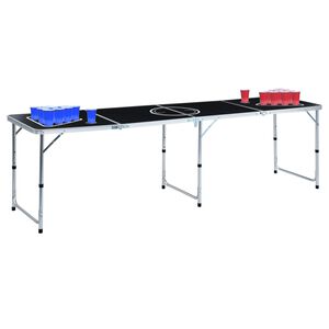 vidaXL Sammenleggbart &oslash;lpongbord med kopper og baller 240 cm