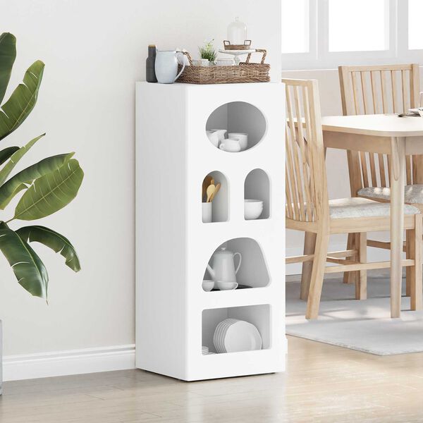 vidaXL Serviesskap Hvit 40 x 35 x 100,5 cm Konstruert tre