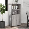 vidaXL Highboard gr&aring; sonoma 62x36x121,5 cm konstruert tre