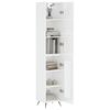 vidaXL Highboard h&oslash;yglans hvit 34,5x34x180 cm konstruert tre