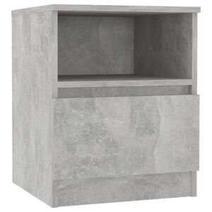 vidaXL Nattbord betonggr&aring; 40x40x50 cm konstruert tre