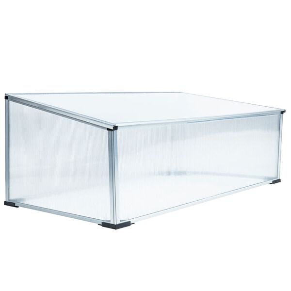 HI Mini drivhus 100x60x40 cm aluminium gjennomsiktig