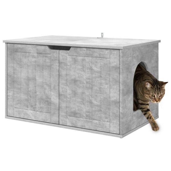 vidaXL Katt Hus Betong 85 x 55 x 50,5 cm Konstruert tre