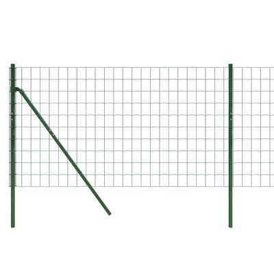 vidaXL Nettinggjerde grønn 0,8x10 m galvanisert stål