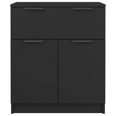vidaXL Sidebord svart 60x30x70 cm konstruert tre