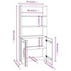 vidaXL Highboard HAMAR heltre furu m&oslash;rkegr&aring;