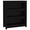 vidaXL Bokhylle svart 80x35x97 cm heltre furu