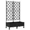 vidaXL Hageplanter med espalier og hjul 2 stk. Svart PP