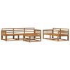 vidaXL Utend&oslash;rs sofa-sett 6 pcs Naturlig Solid akasietre