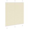 vidaXL Plisségardin krem 120x100 cm Stoffbredde 119,4 cm Polyester