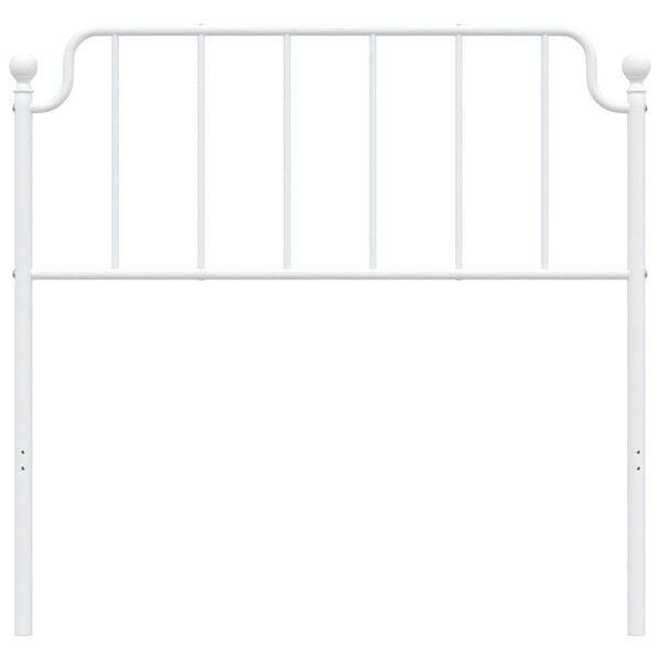 vidaXL Utskiftbar sengegavl i metall hvit 100 cm