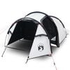 vidaXL Tunneltelt for camping 3 personer hvit blendingsstoff vanntett